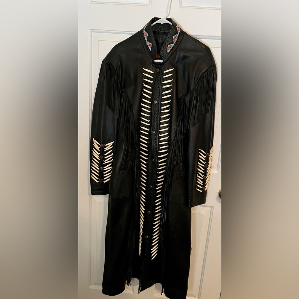 Native style Leather Jacket.